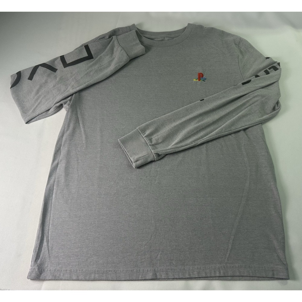 American Eagle Tailgate VTG Style PlayStation PS Gray Long Sleeve‎ Shirt M EUC